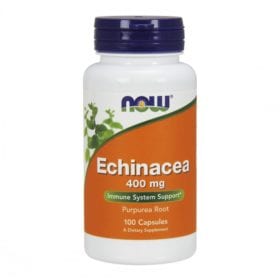 Equinácea (Raíz), 400mg, 100cáps - NOW