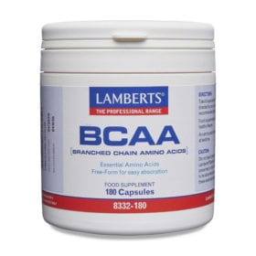 BCAA - Aminoácidos de Cadeia Ramificada, 180cáps. - Lamberts