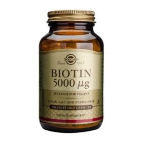 Biotina 5000 Mcg, 100 cáp. - Solgar