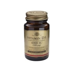 Vitamina D3, 4000UI, 60 cáps. - Solgar