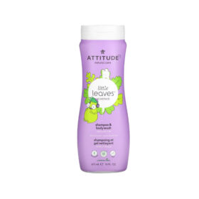 Champô e Gel de banho Little Leaves, Baunilha e pêra, 473ml - Attitude