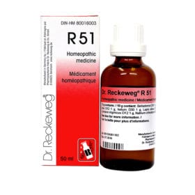 R51, gotas 50ml - Hipertiroidismo, Bócio, Quistos nos Ovários- Dr. Reckeweg