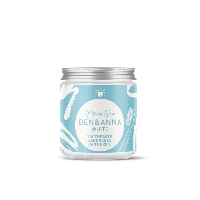 Dentífrico Natural White, Sem flúor, 100ml - Ben & Anna