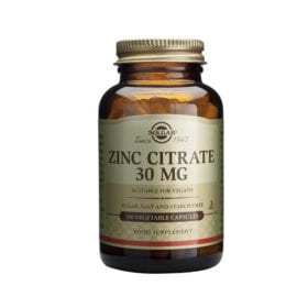 Citrato de Zinco, 30 Mg, 100 caps. - Solgar