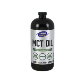 MCT Oil (Medium Chain Triglycerides) 946 ml - NOW - Produto com consumo preferencial até 31/03/2025