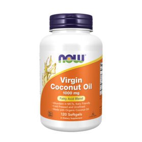 Virgin Coconut Oil (1000mg), 120 cáps - NOW