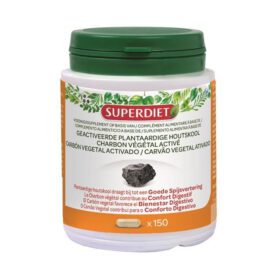 Carvão Vegetal Ativado, 150 Cáps - Superdiet