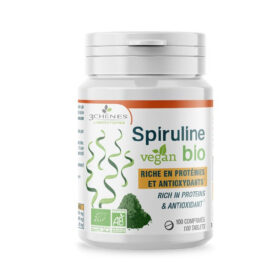 Spirulina Vegan Bio, 100 comp – 3 Chênes - Produto com consumo preferencial 03/2025