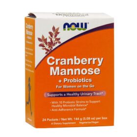 Cranberry Mannose +  Probiotics, 24 Saquetas – NOW