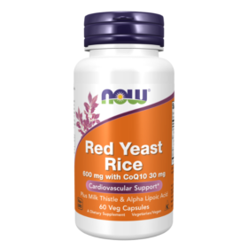 Red Yeast Rice 600 mg com CoQ10 30 mg.,60Cáps.- Now