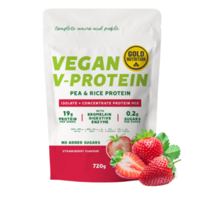 Vegan V-Protein Morango, 720Gr. - Gold Nutrition