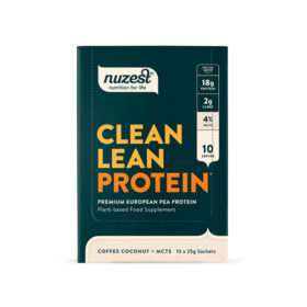 Clean Lean Protein Coffee Coconut + MCTs, 10x25g - Nuzest