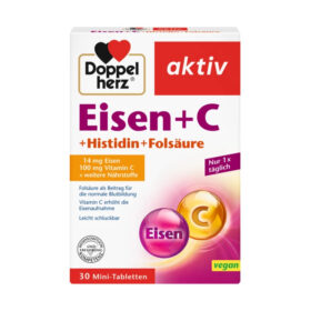 Aktiv Ferro + Vit C + Histidina + Ácido Fólico – 30 Comp. – Doppel Herz