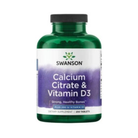 Calcium Citrate & Vitamin D3, 250 Comp. - Swanson