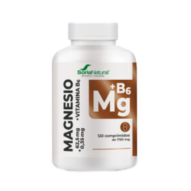 Magnésio + Vitamina B6, 120 Comp - Soria Natural