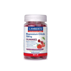 Magnésio Citrato (Gomas) Sabor a Cereja e Morango Vegan, 40 Gomas– Lamberts