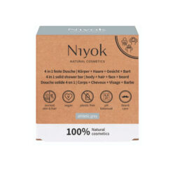 Barra para Duche 4 em 1: Corpo, Cabelo, Rosto e Barba - Athletic Grey, 80g - Niyok