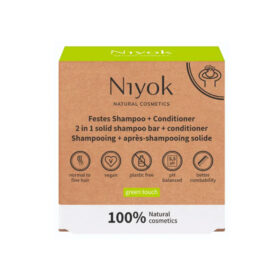 Champô & Amaciador Sólido (2 em 1) Green Touch, 80g - Niyok