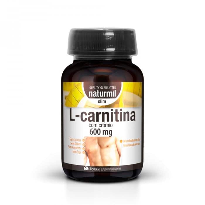 L-Carnitina 600 mg, 60 Cáps.- Naturmil - Produto com consumo preferencial até 31/07/2026